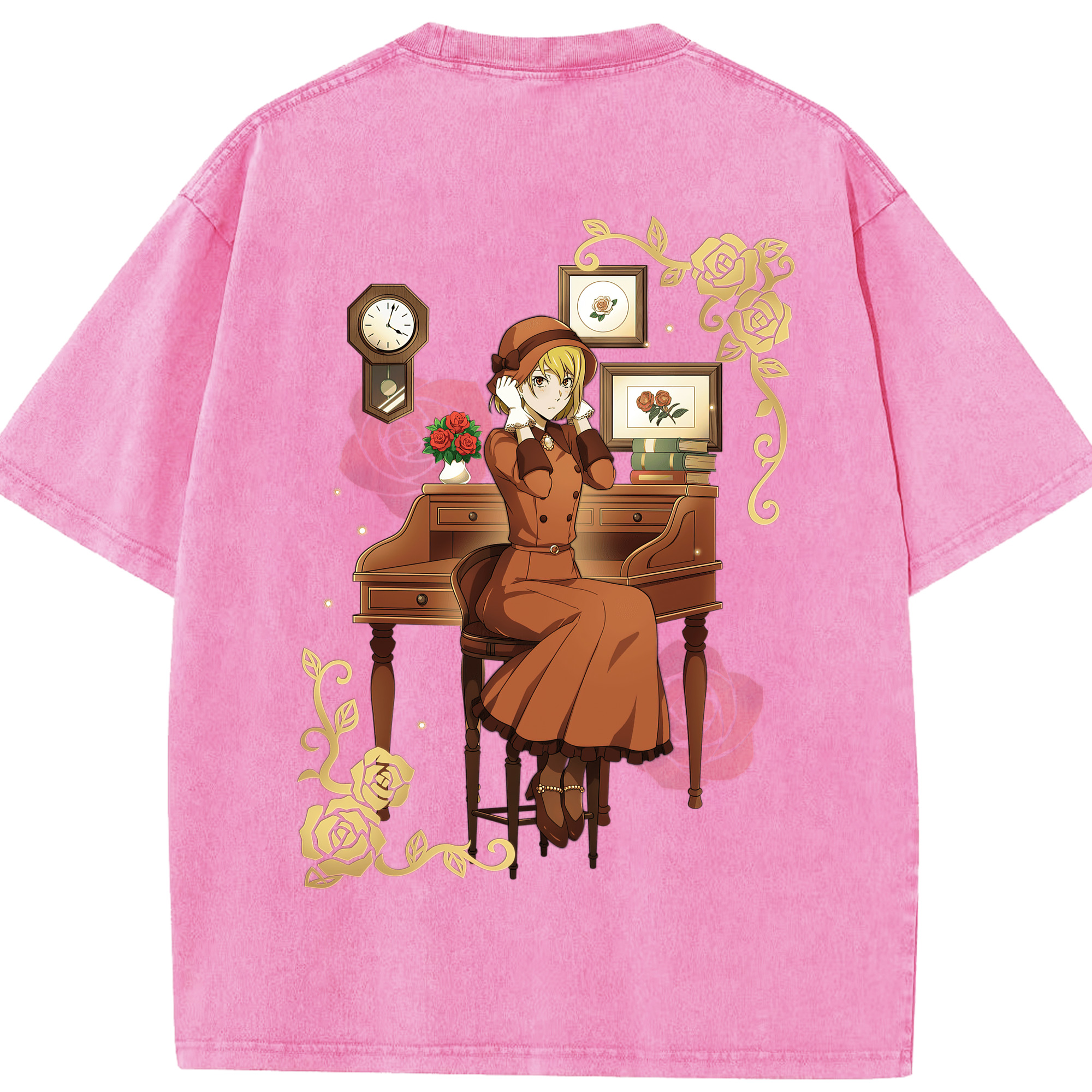 （画像用） 文豪ストレイドッグス Bungo Stray Dogs 綿100% ヴィンテージ風 半袖Tシャツ（背面プリント）
